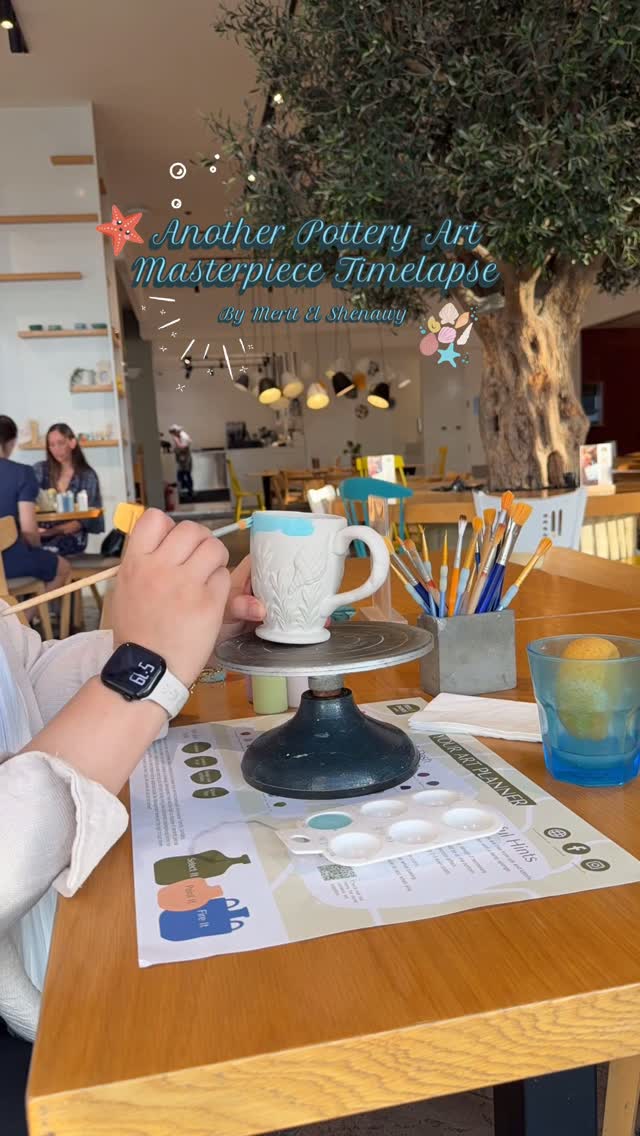 Paints and pottery at one of Merit’s creative café workshops